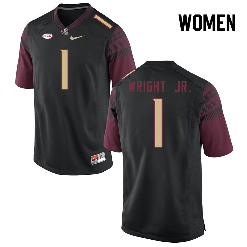 Women #1 Winston Wright Jr. Florida State Seminoles College Football Jerseys Stitched-Black - Click Image to Close